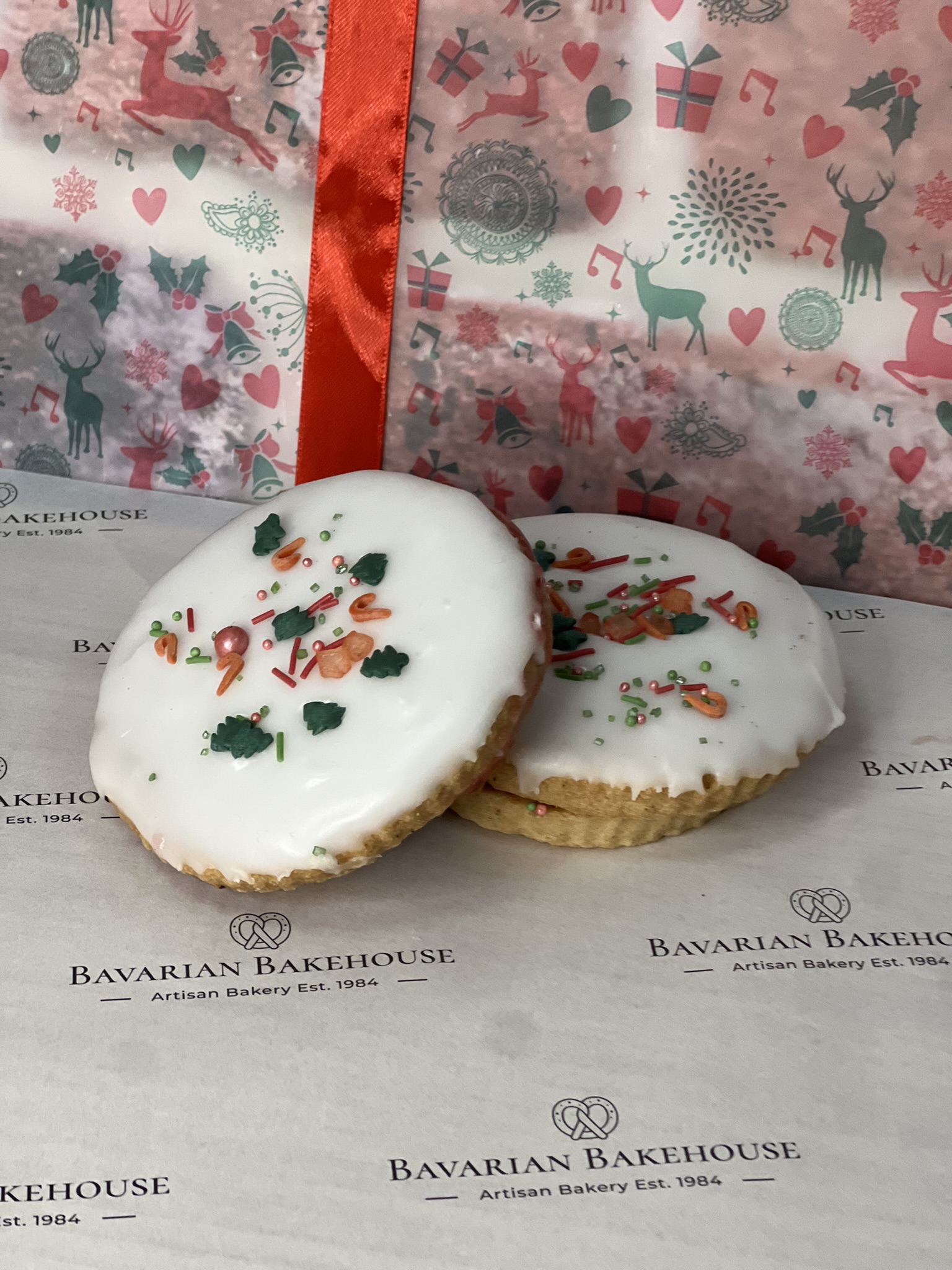 Festive Vegan Empire Biscuit