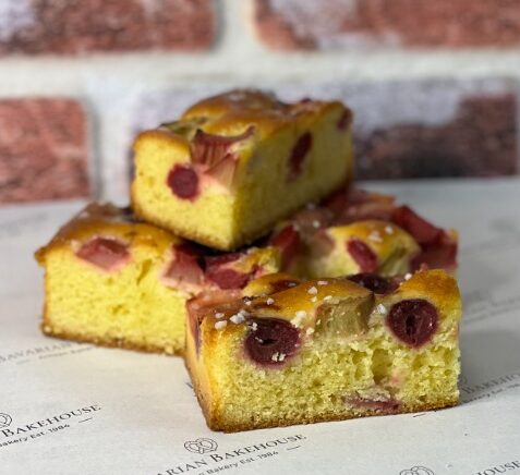 Rhubarb and Cherry Slices (box of 4)