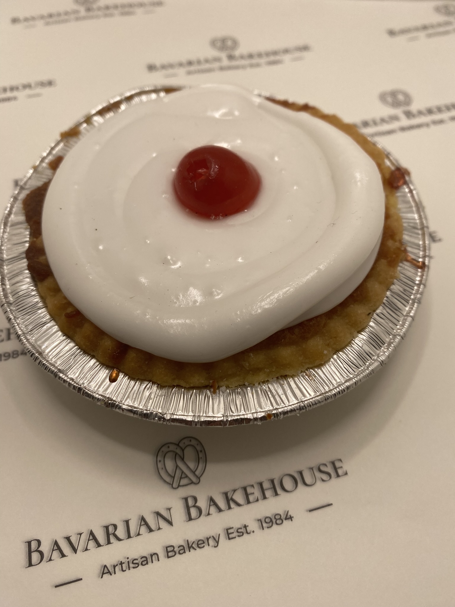 Iced Frangipani Tart with Glace Cherry (2)
