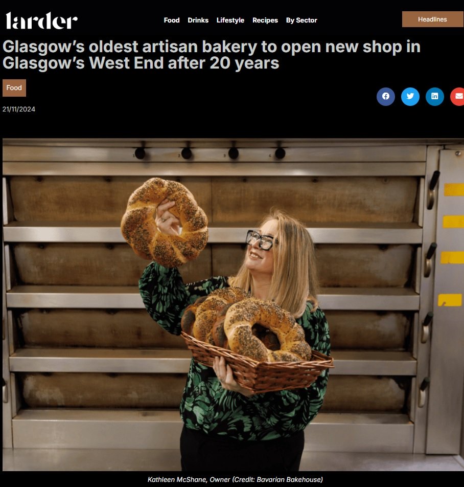 Glasgow’s oldest artisan bakery to open new shop in Glasgow’s West End after 20 years